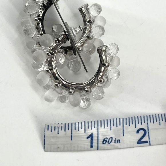 NWT Chico’s embellished faceted baubles earrings hypoallergenic - Picture 2 of 2